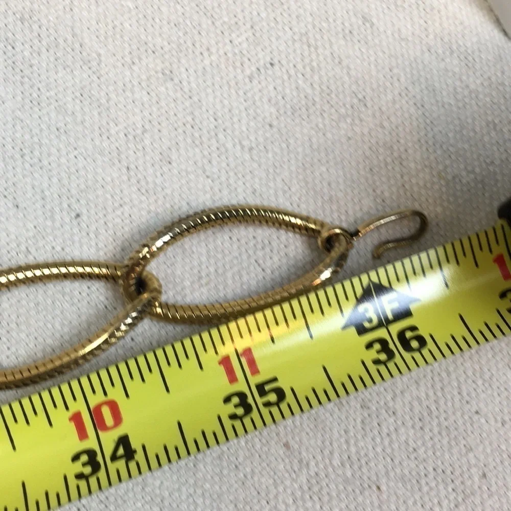 Vintage Gold tone metal chain belt